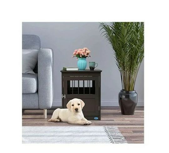 Modern Wood Dog Crate End Table 27”x 20"x 24"