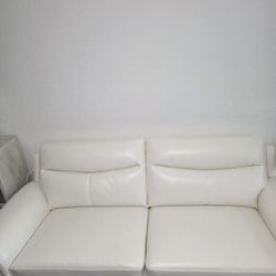 LEATHER CREAM SOFA