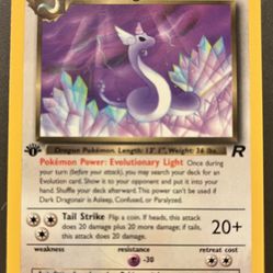 1st Edition Dark Dragonair Pokemon Team Rocket in Excellent Condition 
