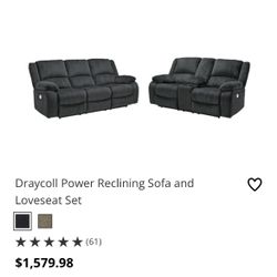 Manual Reclining Sofa and Loveseat