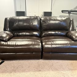 Leather Recliner Sofa