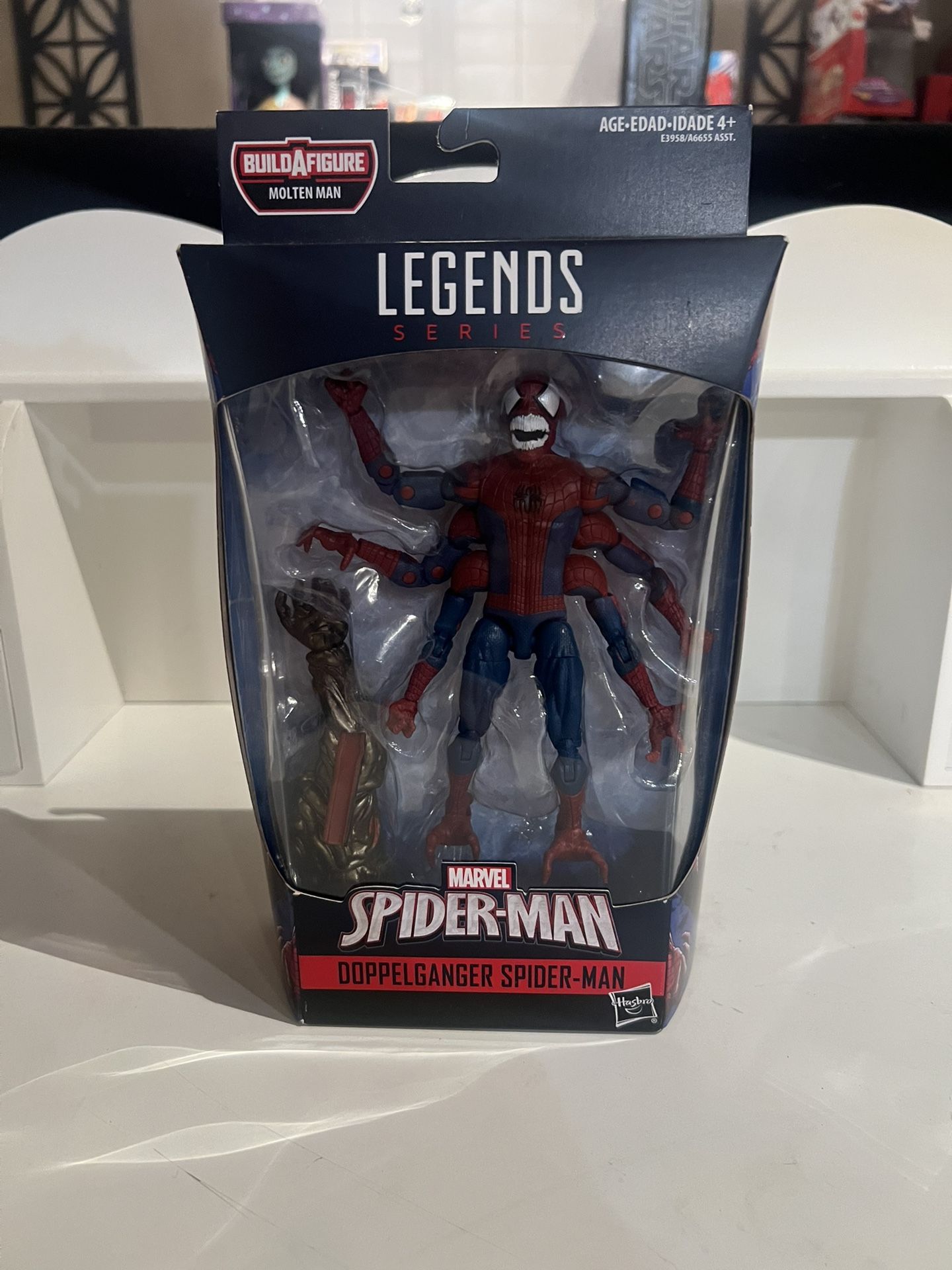 Marvel Legends Series 6 Doppelgänger Spider-Man B.A.F Molten-Man