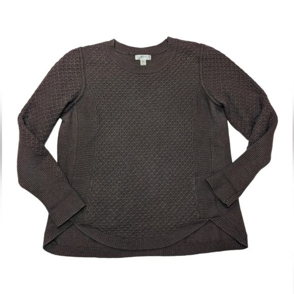 Kenar Crewneck Knit Lambswool Blend Sweater Purple Brown