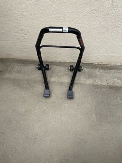 Trackside motorcycle stand