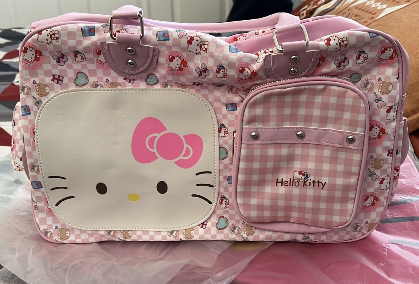 Pink Hello Kitty Duffle Bag