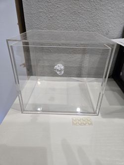 Acrylic Organizer or Storage Box for Cosmetics Stationery. 7" W x 6" D x 6" H.