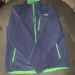 MENS North Face Blue And Green Jacket Size LARGE