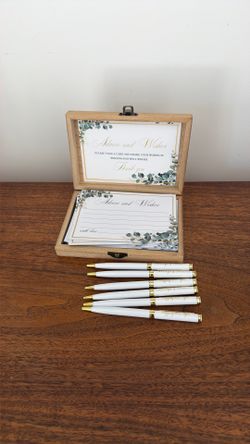 Advise and Wishes Card Box with Pens