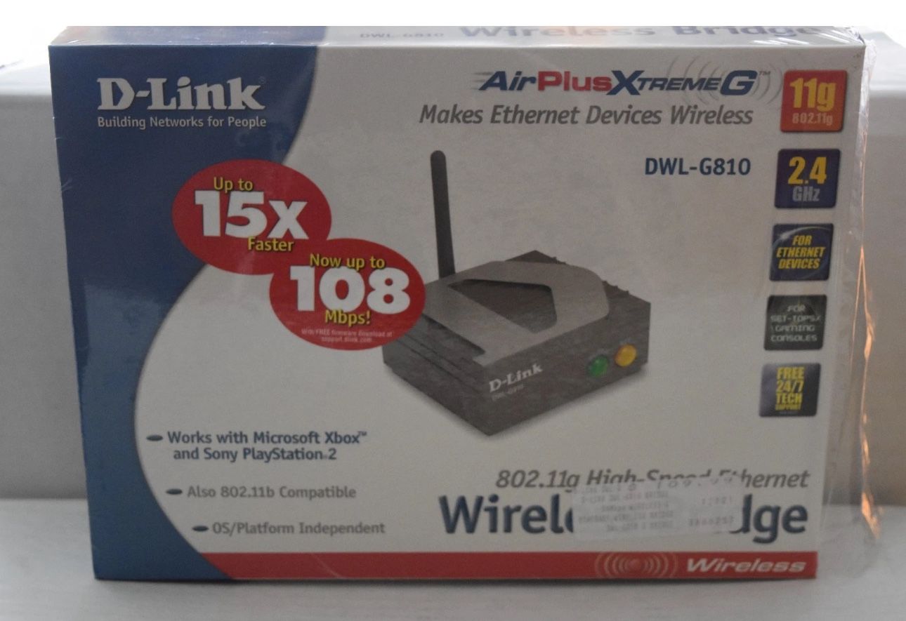 Refurbished D Link DWLG810 802.11g 108Mbps Wireless Bridge