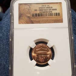 RPBSX50 FIRST UNION SHIELD MINTED 2010 PENNY CERTIFIED BRILLIANT UNCIRCULATED