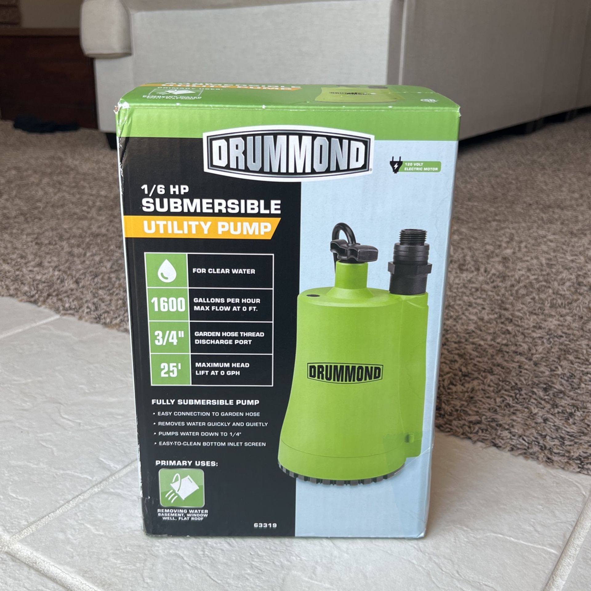 Drummond Harbor Freight Utility Pump