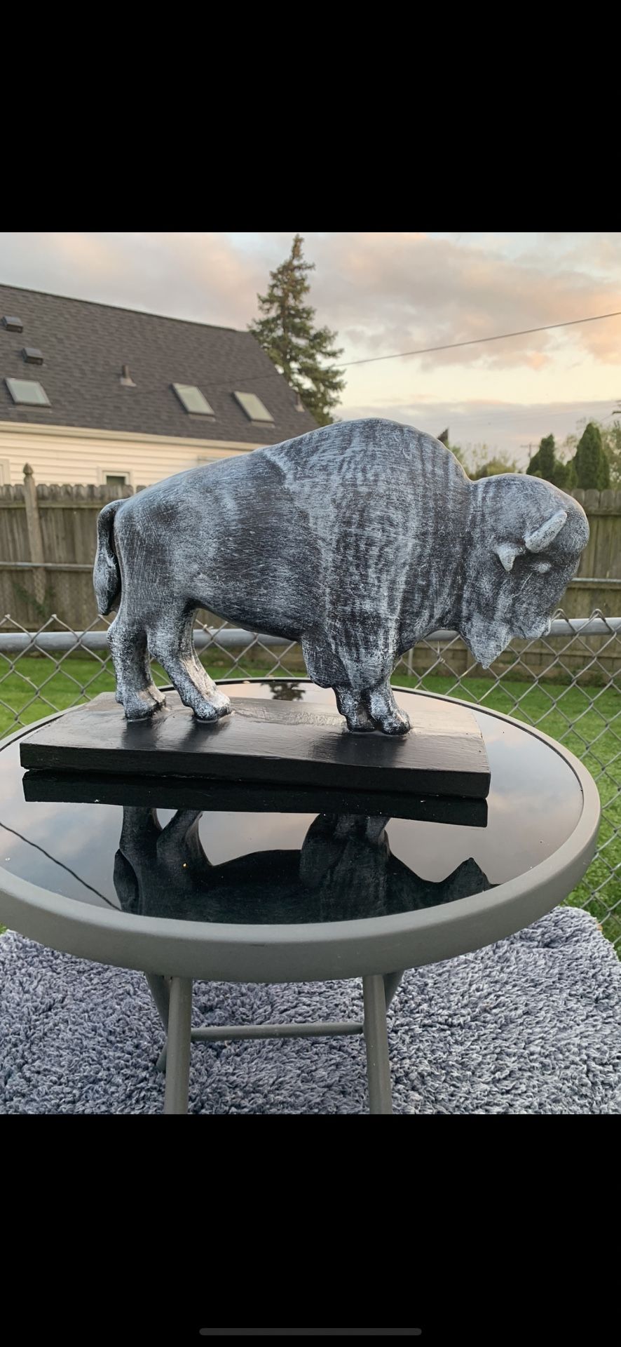 The Old Gray Buffalo Statue