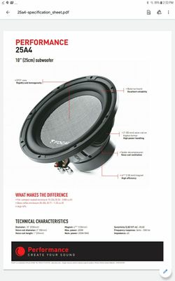 Focal 10" subwoofers