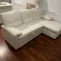 Cream L-Shaped Reversible Sectional