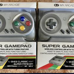 My Arcade SNES classic/NES Classic/Wii wireless controllers (2)