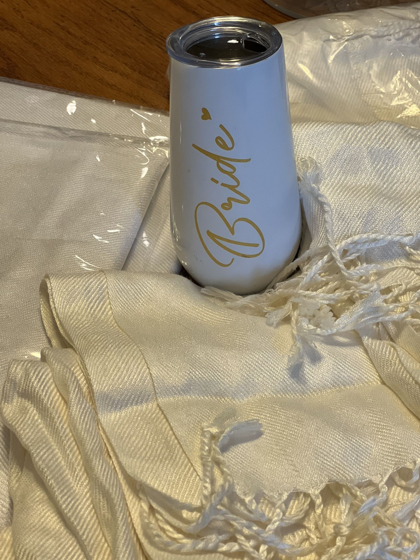 Bride To Be Wooden Sign Bride Cup Brown Blankets Bride Robes And Shalls