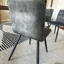 DUHOME Velvet Dining Chairs Set of 4,Mid Century Modern Accent Chairs Side Chairs Reading Chairs for Restaurant Green 