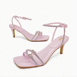 pink heart heels