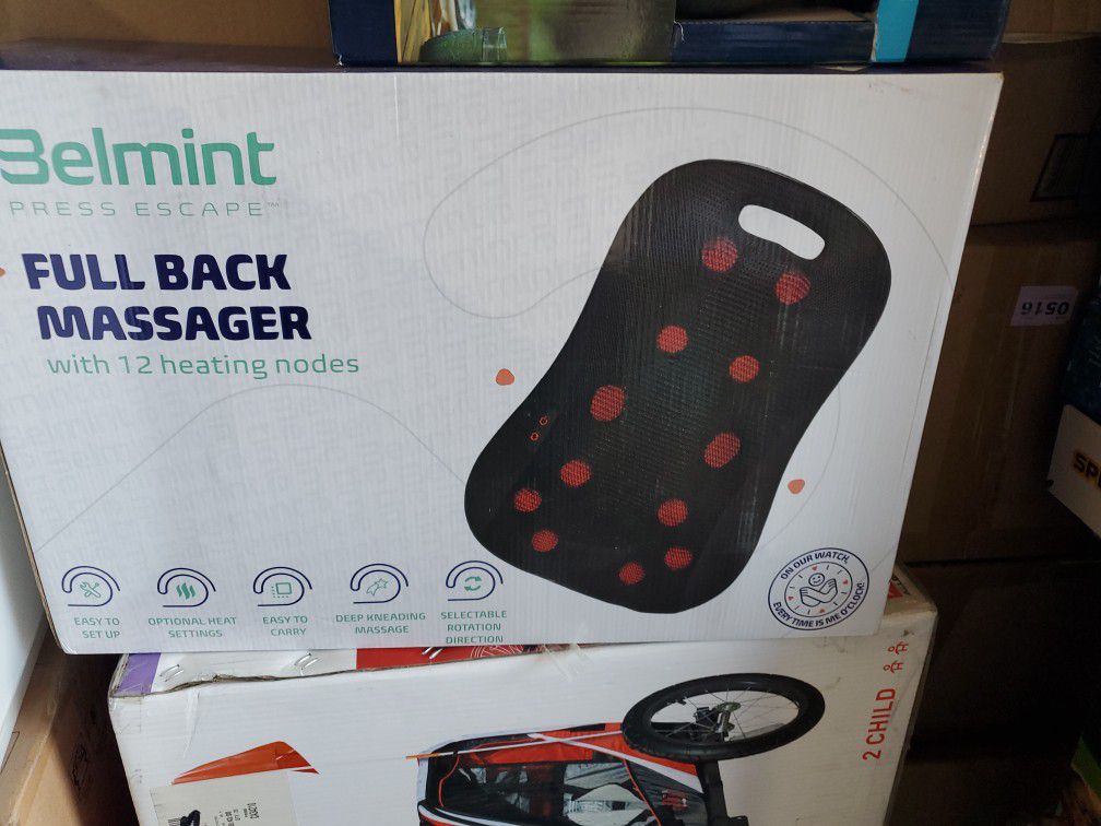 Belmint Full Back Massager With Heat And 12 Deep-kneading Massage