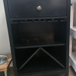 Wine Cabinet with hanging stemware rack.