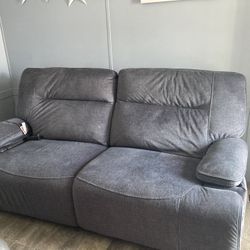 Warner Dual-Power Reclining Sofa, Warner Manual Recliner 