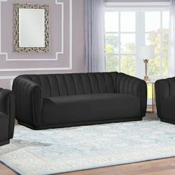 Dixie Velvet Black Living Room Set

