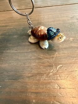 Seashell Turtle Keychain