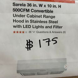 Under Cabinet Range Hood