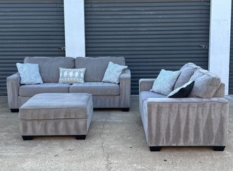 Ashley sofa and loveseat with ottoman