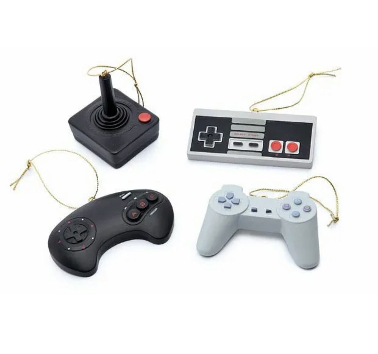 Classic Video Game Controller Ornament Set