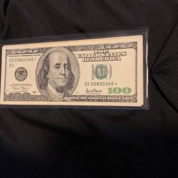 Rare Low Number $100.00 Star Note