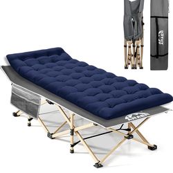 New in box Camping Cot, 450LBS(Max Load), Portable Folding Outdoor Bed with Carry Bag for Adults Kids, Heavy Duty Cot for Traveling Gear Supplier, Off