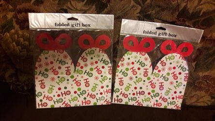 Christmas Folded Gift Boxes. $2 each