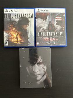 PS5 Final Fantasy XVI Game + Exclusive Steelbook + Japan Box