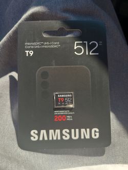 NEW Samsung T9 512GB microSDXC Card - 200MB/s UHS-I A2 V30