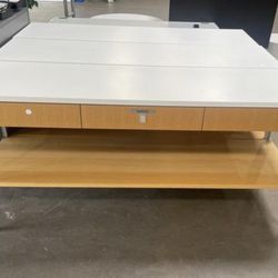 3 Matching White & Maple Office Storage Counters! Only $100 Ea!