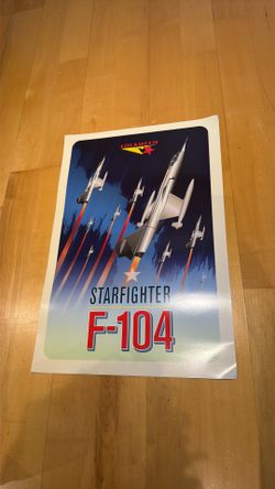 Official Lockheed Martin F-104 Starfighter Poster Vintage Style Aviation Art Print