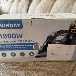 IRONDAY 1800W Professional Steam Iron – Self-Cleaning, Auto Shutoff –
