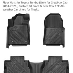 Floor Mats for Toyota Tundra (Only for CrewMax Cab 2014-2021), 