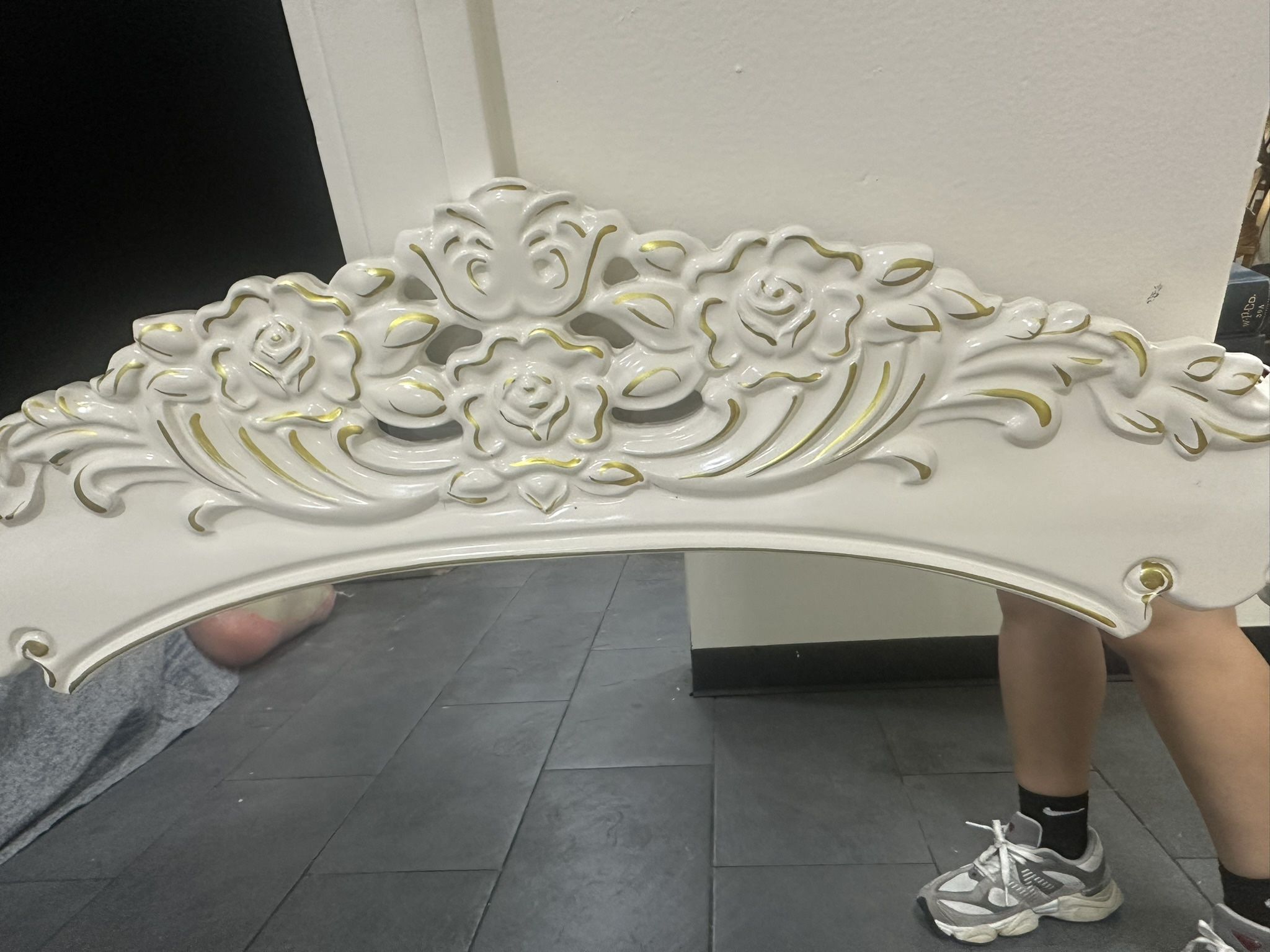 Vintage foral wall mirror