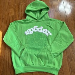 Green Sp5der Web Hoodie  2023
