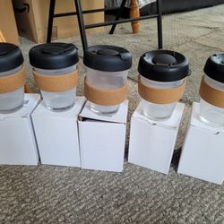 New Glass Keep Cup Coffee Mug Each For $57