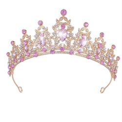 FORSEVEN Crystal Tiaras and Crowns for Women - Wedding and Birthday Party Princess Crown Hair Accessories - Bride Rhinestone Headband