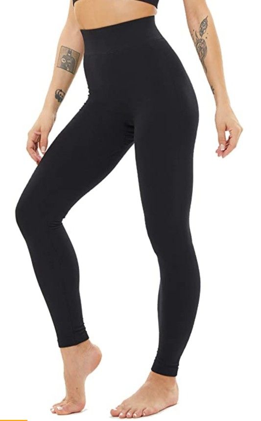 Thick Tummy Control Fleece Lined Leggings for Women Compression High Waisted Warm Yoga Pants