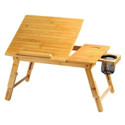 Bamboo Folding Laptop Bed Tray Table
