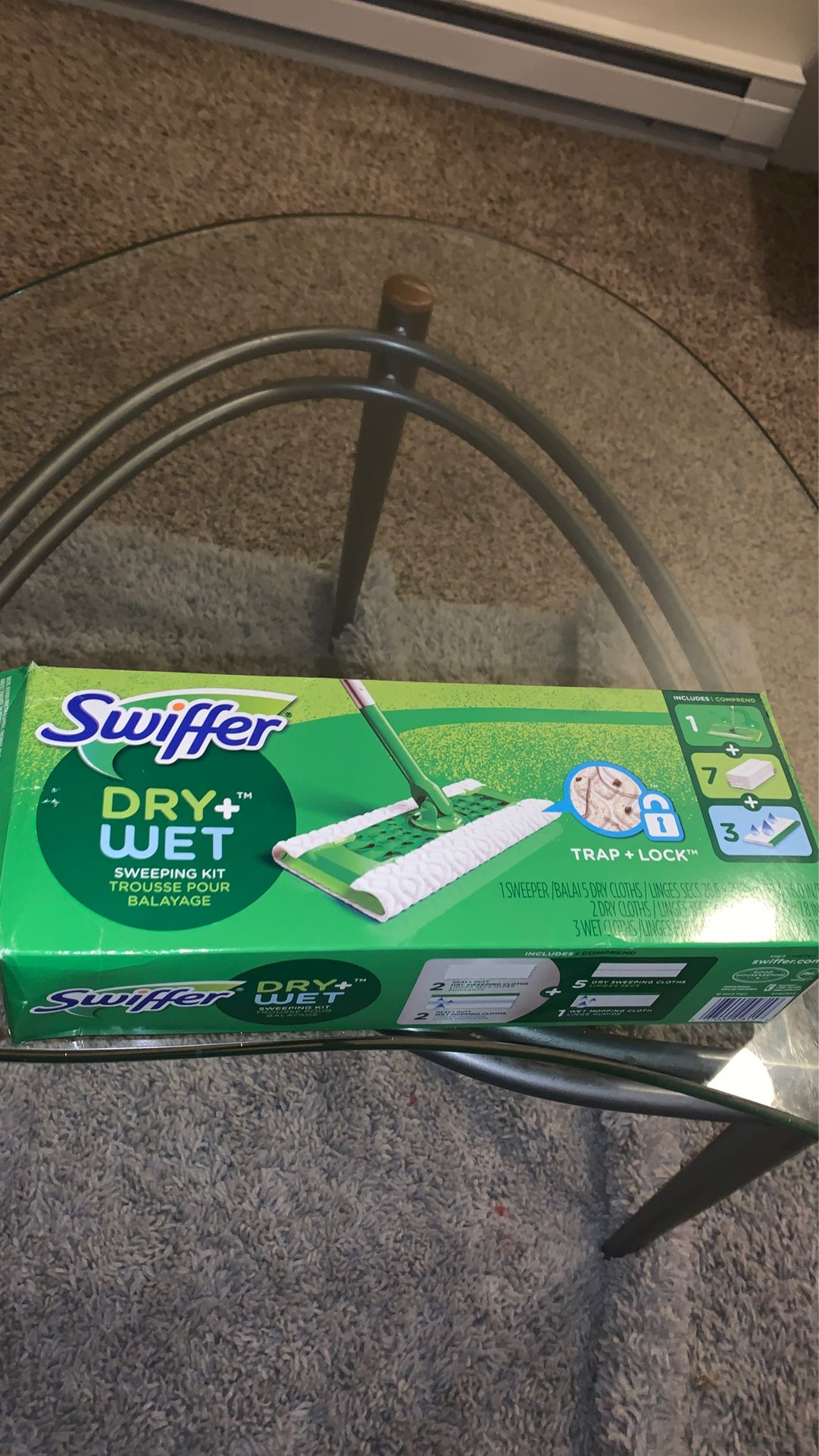 Swifter dry+wet mop and extra pads