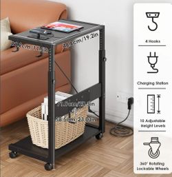 Computer Tower Stand with Power Outlet - 10-Level Height Adjustable
Heavy Duty Mobile Rolling PC CPU Holder Cart with Locking Wheels & Adjustable Feet