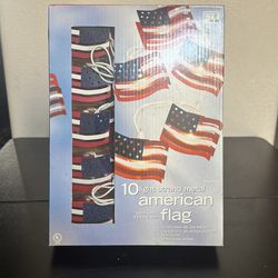 10 light stand metal American flag