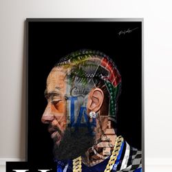 Big 24x36 Framed Art Print - Nipsey Hussle