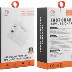 Wall charger - Olesit 18W USB A and USB C